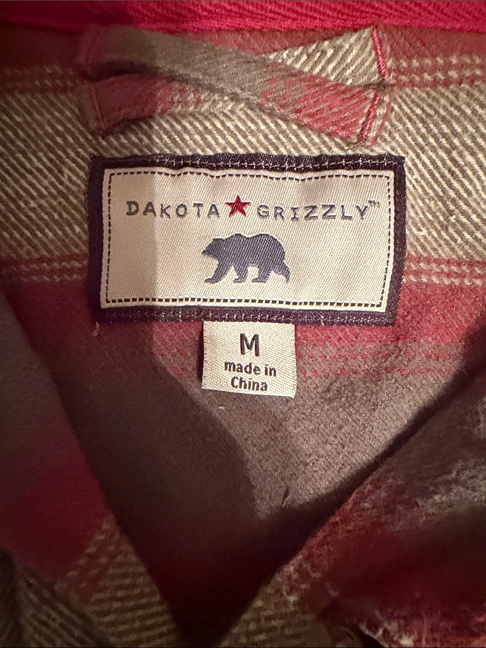 Dakota Grizzly Plaid Shirt Jacket - Burgundy & tan